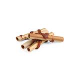 Bamboo dog chew treat on a white background