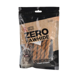Package of Rich Chicken Twist Sticks for dogs with a dog on the label.