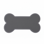 Gray bone-shaped mat on a white background