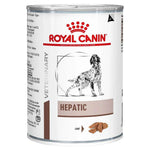 Royal Canin Veterinary Diet Hepatic can for dogs on a white background