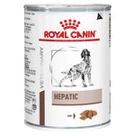 Royal Canin Veterinary Diet Hepatic can for dogs on a white background