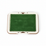 White Brown Pet Potty Tray - Top View