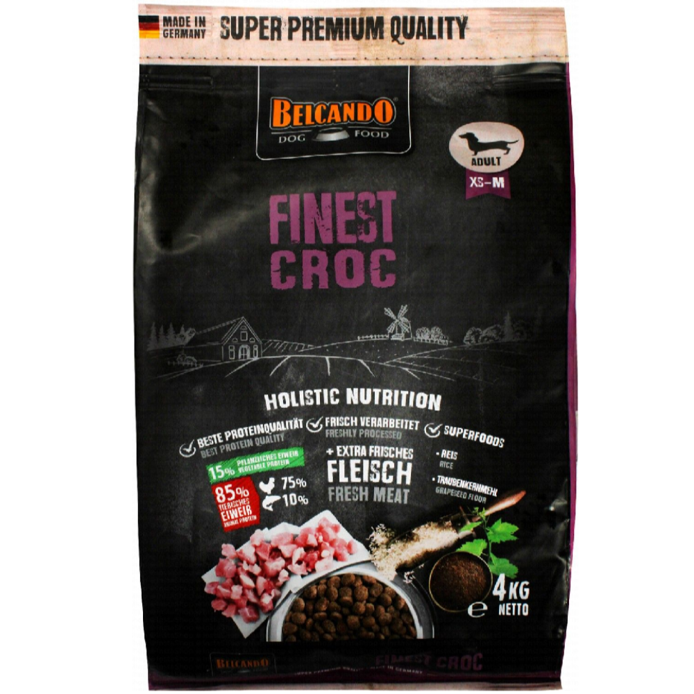 Belcando Adult Finest Croc Dog Dry FoodXS-M 4 kg.