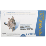 Revolution cat deworming product packaging with a cat illustration on a white background