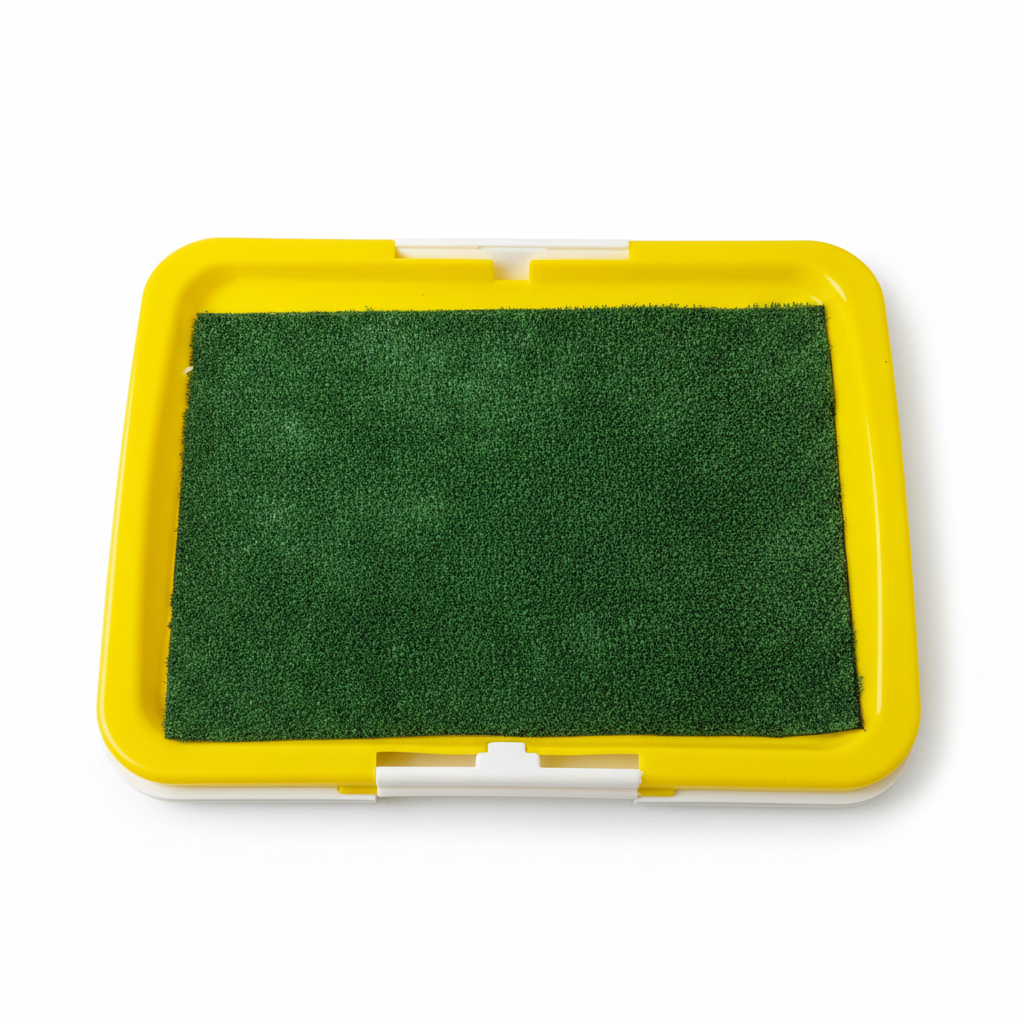 Yellow Pet Potty Tray - Top View