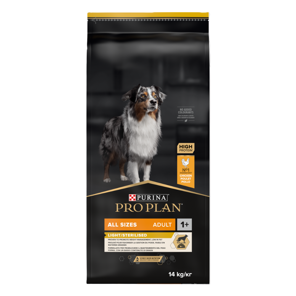 Pro Plan Dog Light/Sterilised Adult All Sizes for Adult Dog Chicken 14kg.
