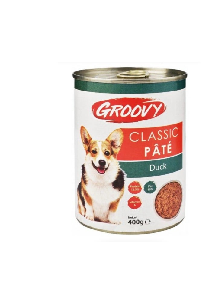 Groovy Wet Food For dogs classic pate duck 400g.