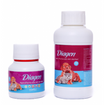 Two Diagen bottles for pets on a white background