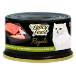 FANCY FEAST Adult Royale Seafood & Chicken Medley Glazed in Tuna Jus Wet Cat Food 85g.