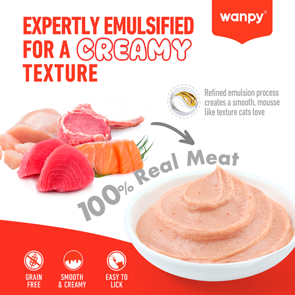 Wanpy Super Foods Creamy Treat Chicken Pumpkin & Kale 70 g (5*14g)