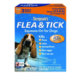 Sergeant's Flea & Tick Squeeze-On for Dogs packaging on a white background