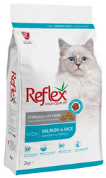 Reflex Adult Cat with Salmon Sterilised & Rice 2kg