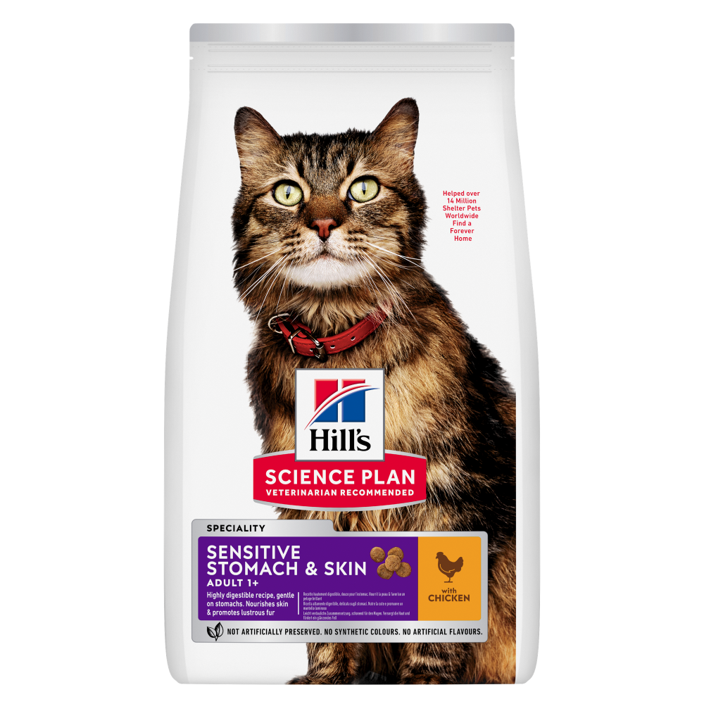 Hill's Science Plan Sensitive Stomach & Skin Adult Cat Food with Chicken 1.5Kg