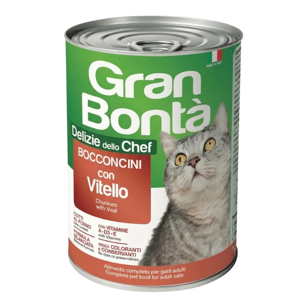Gran Bontà Adult Cat Chunkies with Veal 400g