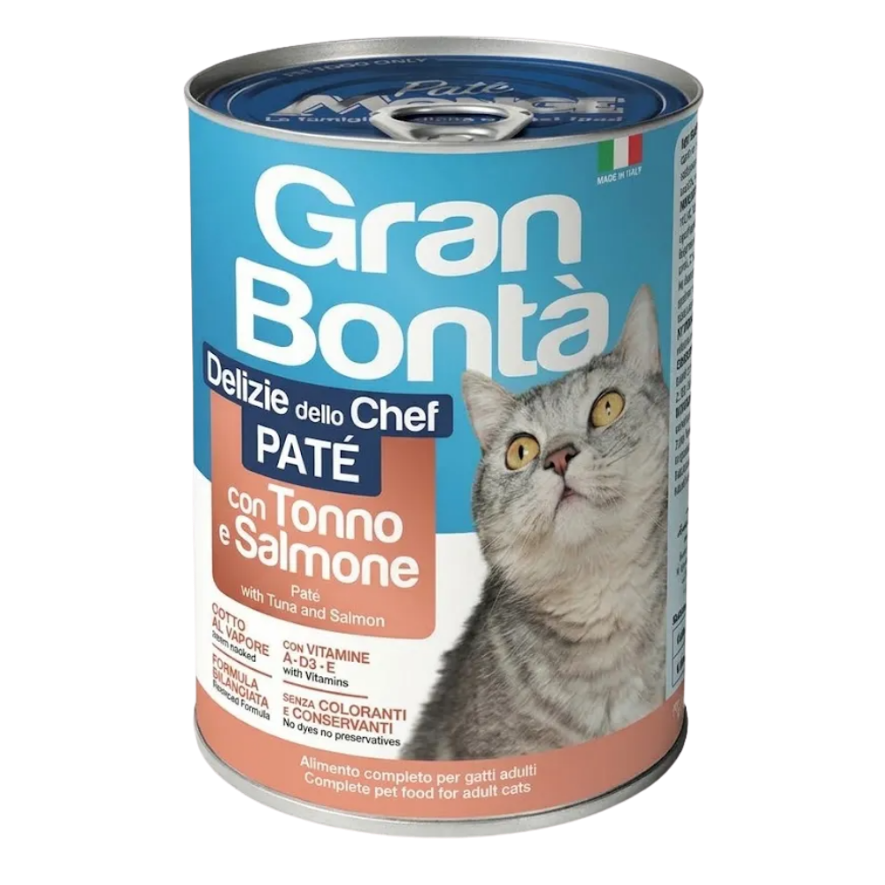Gran Bontà Adult Cat Pate with Tuna & Salmon 400g