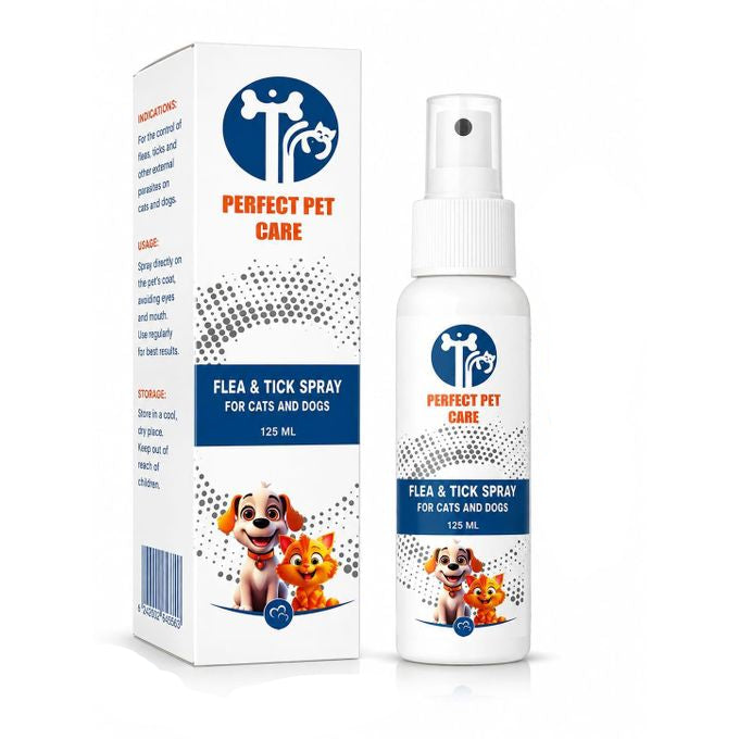 Perfect Pet Care Flea & Ticks Spray For Cats & Dogs 125 Ml