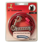 20 Ft Tie Out Cable Heavy Duty Outdoor Leash for Dogs Up to 120 LBS