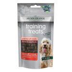 Arden Grange training treats packaging for dogs on a white background