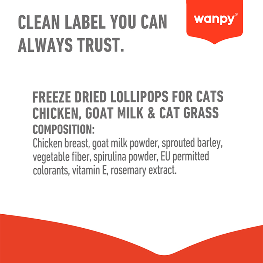 Wanpy Cat Lollipop Chicken, Goat Milk & Cat Grass6g Petfast.shop Wanpy Cat Chewy Treat Treats petfast.shop EgyptDefault Title 120.00