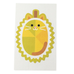 Yellow cat illustration on a white background