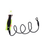 Black dog leash with pattern on a white background