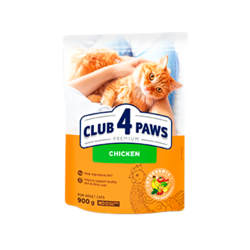 Club 4 Paws Dry Food with Chicken for adult Cats 900 gr.