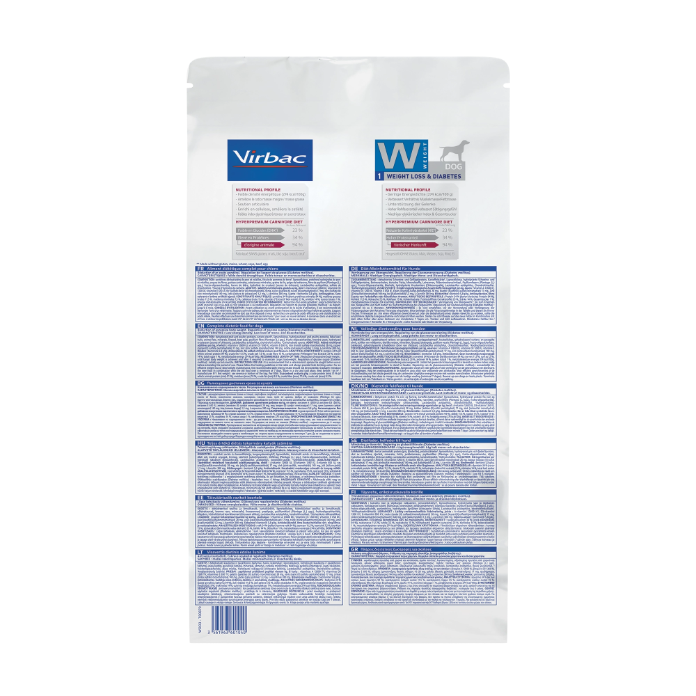 White packaging with blue text and Virbac logo on a white background
