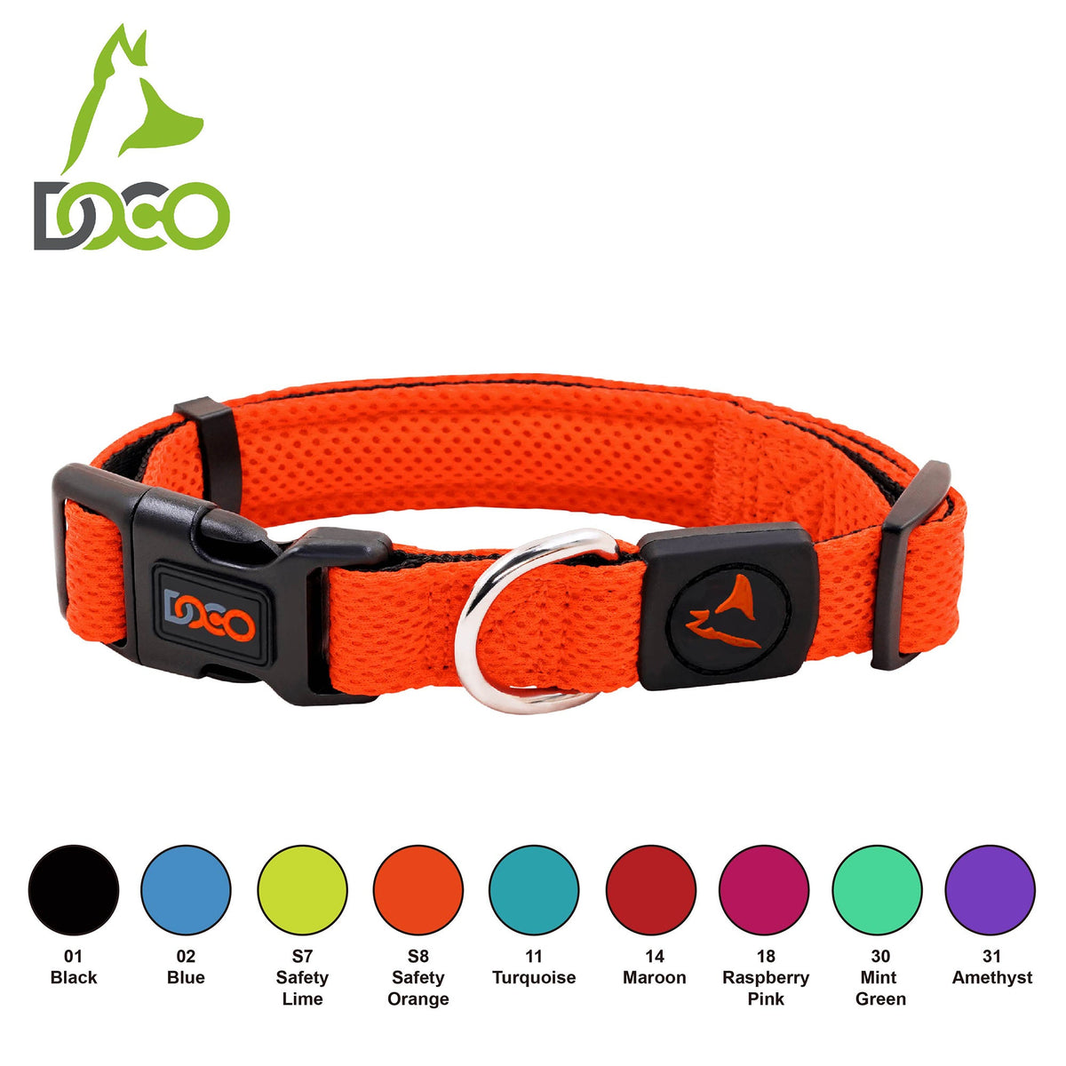DOCO® Puffy Mesh Dog Collar.