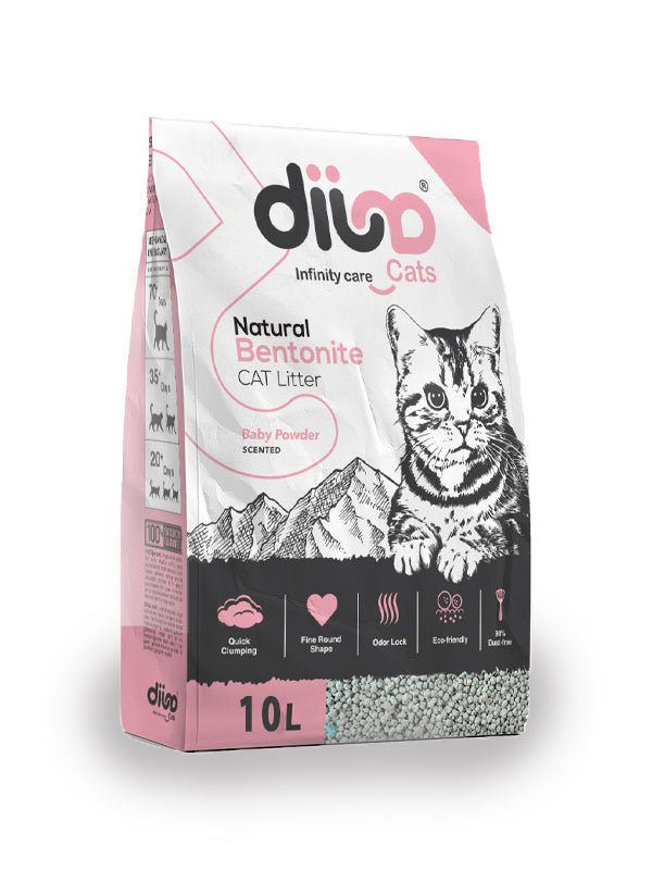 Dija cat litter clumping baby powder– 10L.
