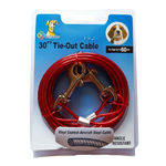 30 Ft Tie Out Cable Heavy Duty Outdoor Leash for Dogs Up to 60 LBS