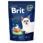 Brit cat food package with a cat on a white background