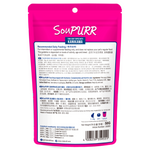 Pink package of SouPurr Kanikama cat food on a white background