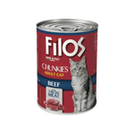 Filos Adult Cat Chunks with Beef 405g