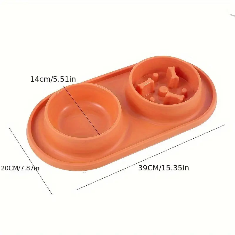 Dual Food and Water Bowl for Cats and Dmall Dogs.