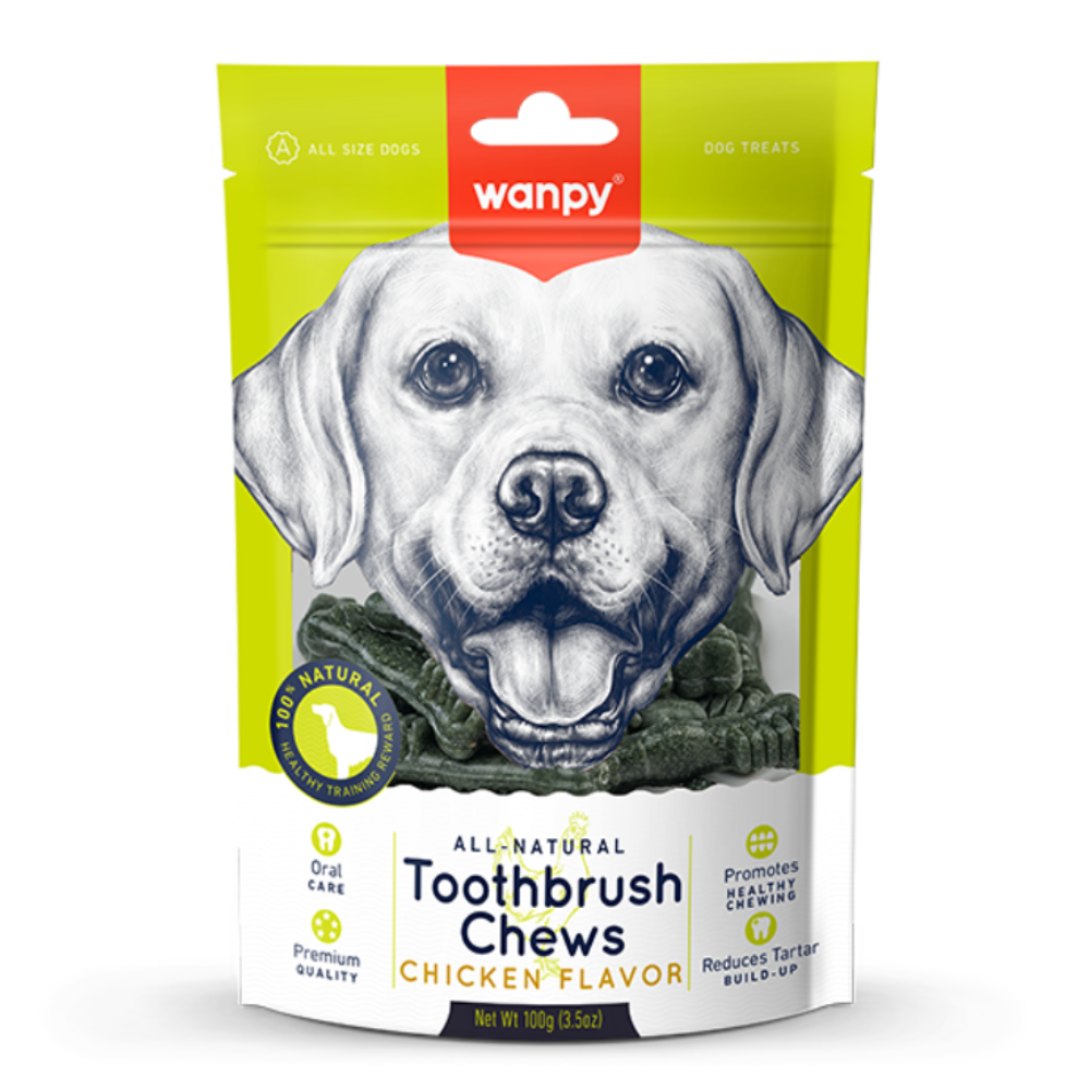 Wanpy Treat For Adult Dog Toothbrush Chews Chicken 100 g