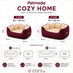 Petmoda Leather / Fur Cozy Bed 70*55 Cm