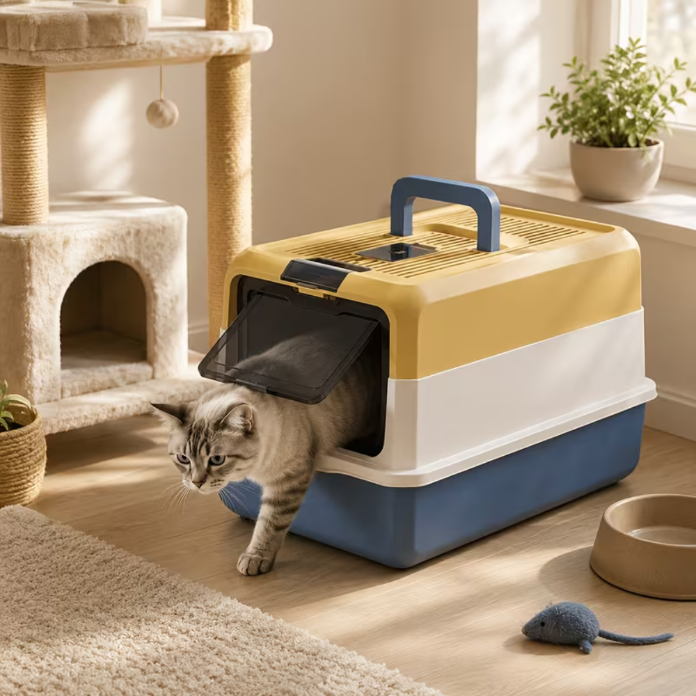 Cat Litter Box Size 49*35*32 Cm Petfast.shop Generic Box & Accessories & Litter Cat Litter Box & Accessories petfast.shop EgyptBlue 1350.00