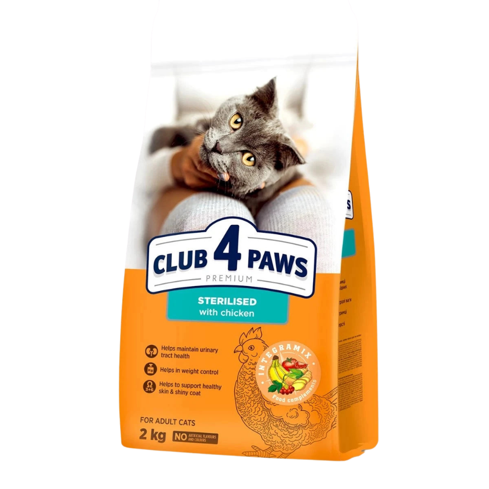 Club 4 Paws Dry Food For Adult Cat Premium Sterilised With Chicken