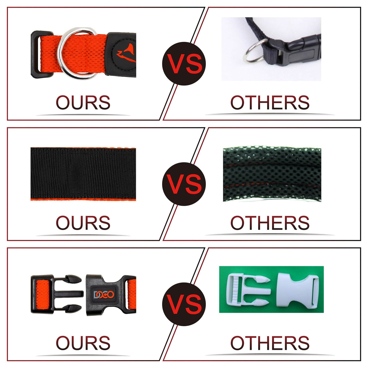 DOCO® Puffy Mesh Dog Collar.