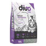 Package of diiwu natural bentonite cat litter with a cat illustration on a white background