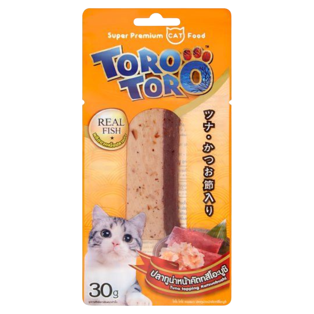 Toro Toro cat food package with a cat on the label