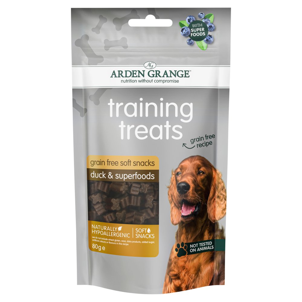Arden Grange Duck & Superfoods Grain Free Soft Snacks Training Treats 80g.
