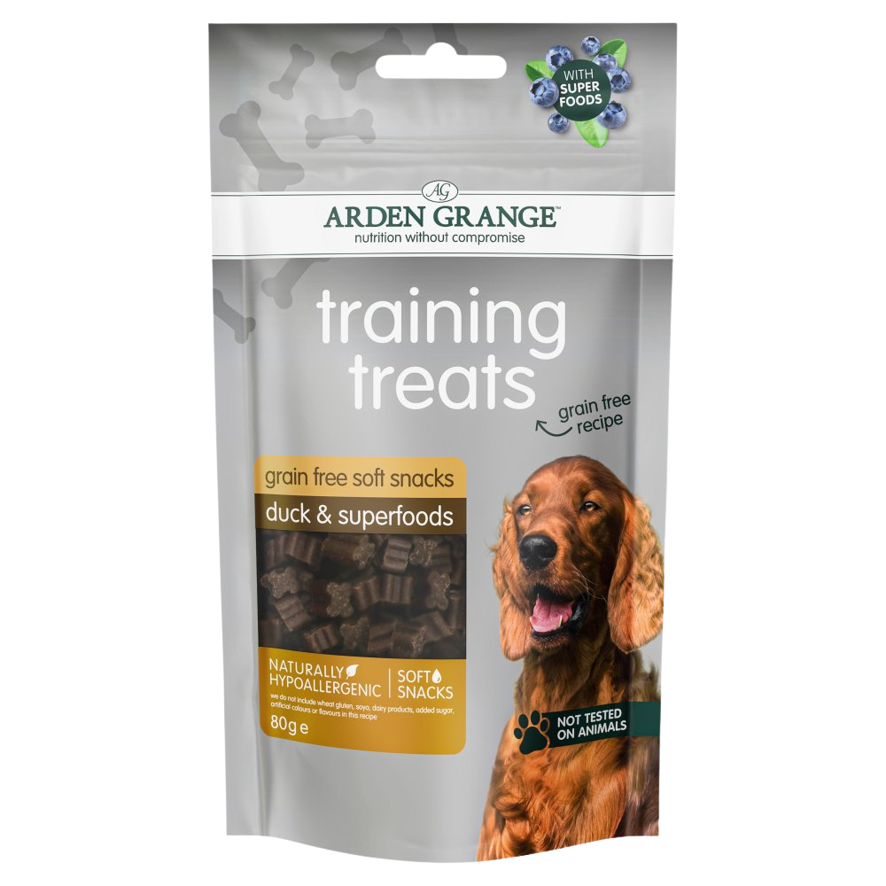 Arden Grange Duck & Superfoods Grain Free Soft Snacks Training Treats 80g.