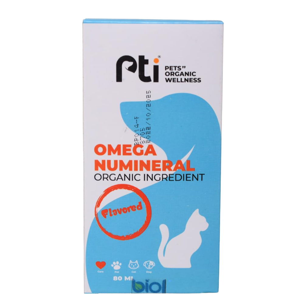 PTI Pets Organic Wellness Omega Numineral Pet Supplement 80 MlWhite.