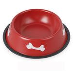 Stainless Steel Paint Dog Bowl medium size.