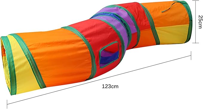 Rainbow Cat Tunnel Toy Size 123*25Cm
