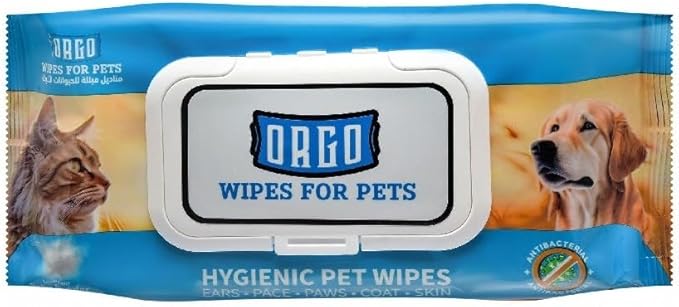orgo wipes for pets baby powder 48 Wipes.