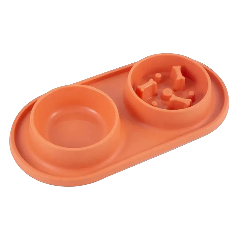 Dual Food and Water Bowl for Cats and Dmall Dogs Petfast.shop Generic Bowls & Feeders Cat Dog Kitten Puppy Supplies petfast.shop Egypt PDU3439S-1 Orange 180.00