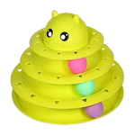 Cat Toy Roller 3-Level Turntable Cat Toy Balls With Three Colorful Balls Petfast.shop Generic Cat Kitten Supplies Toys petfast.shop Egypt PCA3079S yellow 200.00