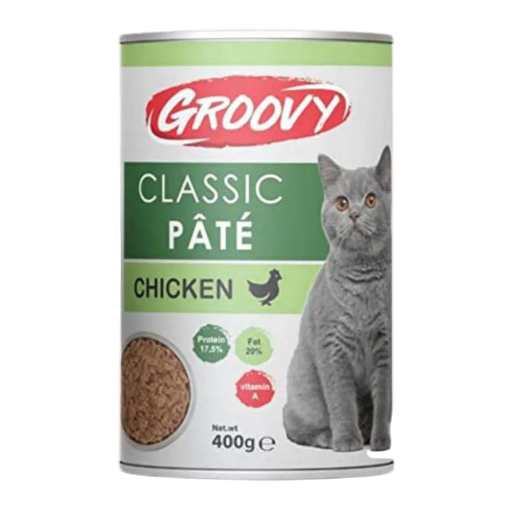 Groovy Wet Food For Cats Classic pate Chicken 400g Petfast.shop Groovy Best Selling Cat Egypt Brand Food Wet Food petfast.shop Egypt PGR2603S Default Title 48.00